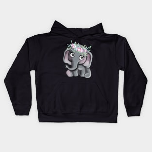 Flora the elephant Kids Hoodie